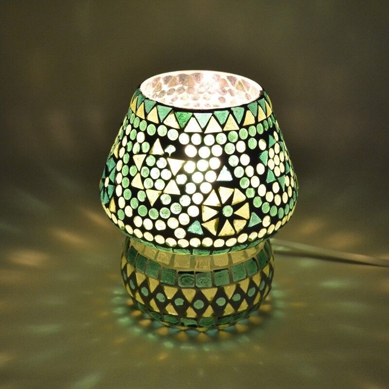 Green oriental table lamp mosaic, Rachel