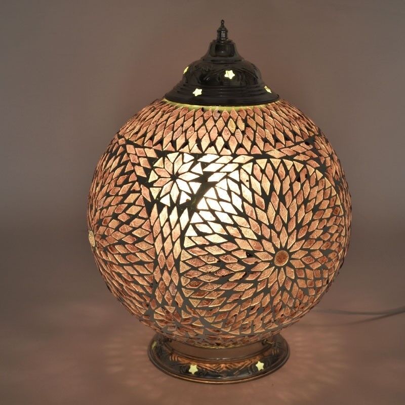 Purple oriental table lamp mosaic, Dalil