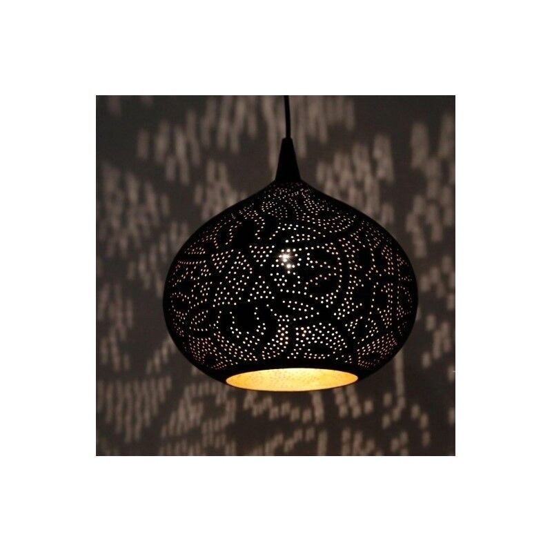 Black oriental pendant light metal, Noah