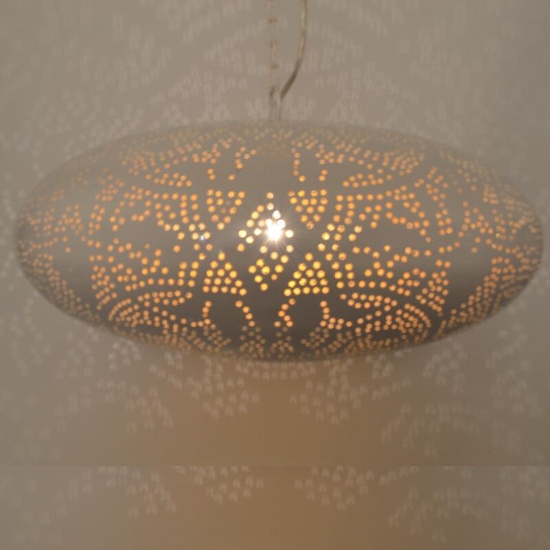 White oriental pendant light filigree, Zina White oriental pendant light filigree, Zina