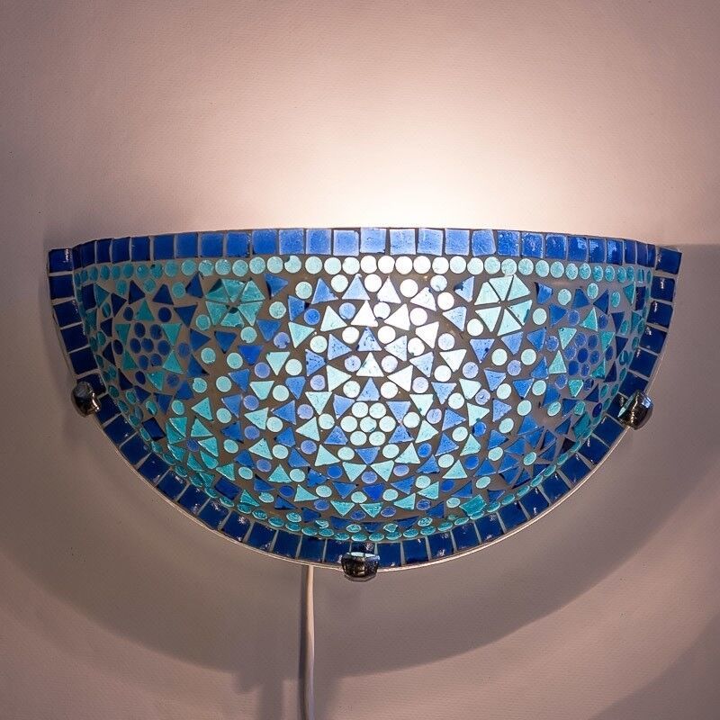 Blue oriental wall light mosaic, Haja Blue oriental wall light mosaic, Haja