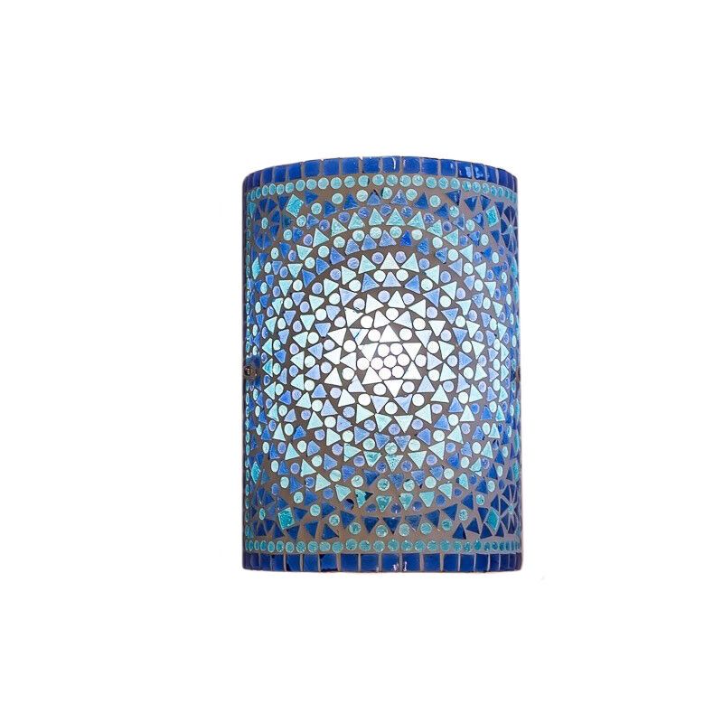 Blue oriental wall light mosaic, Mahdia