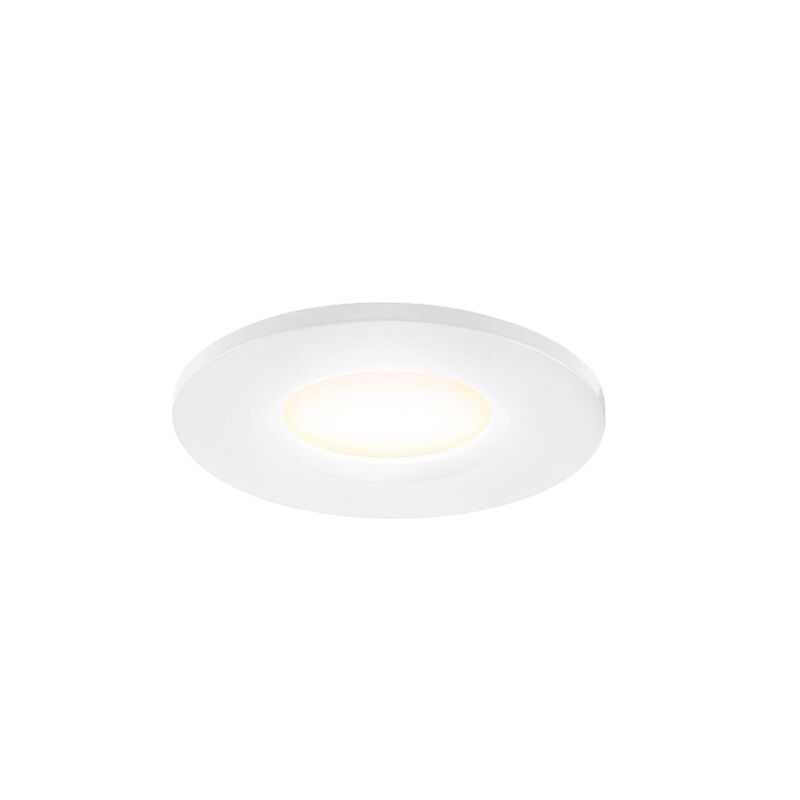 White mini recessed downlight aluminium, Philomena, 1,5W, 2700K LED, IP44