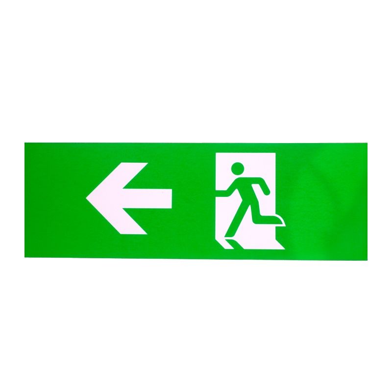 Emergency lighting sticker, arrow to the left