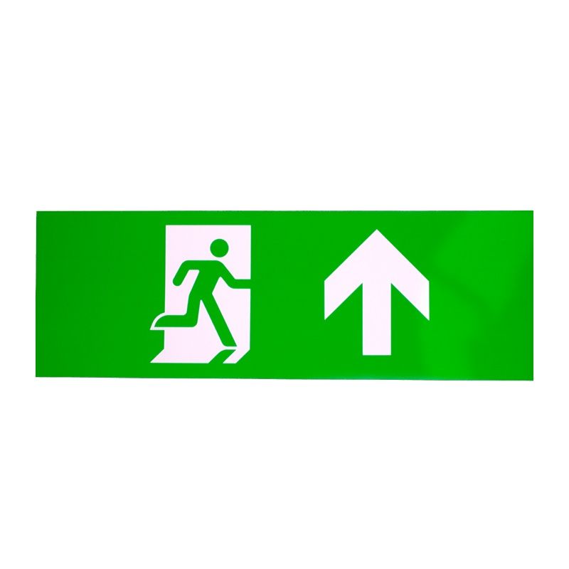 Emergency lighting sticker, arrow pointing up
