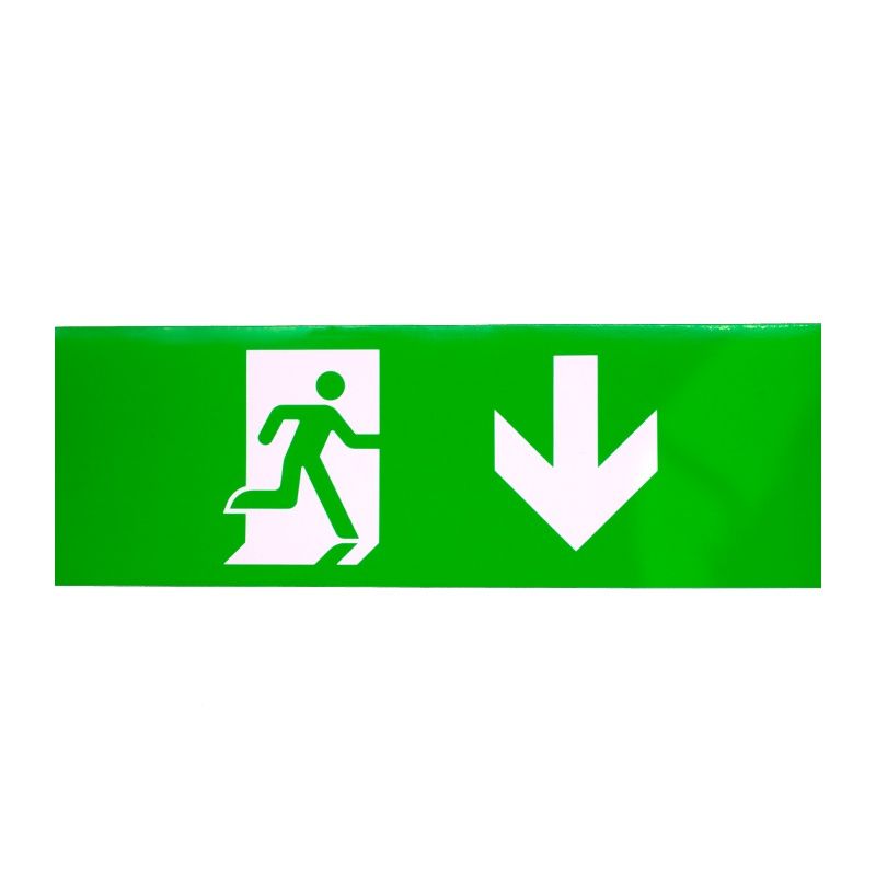 Emergency lighting sticker, arrow down Emergency lighting sticker, arrow down