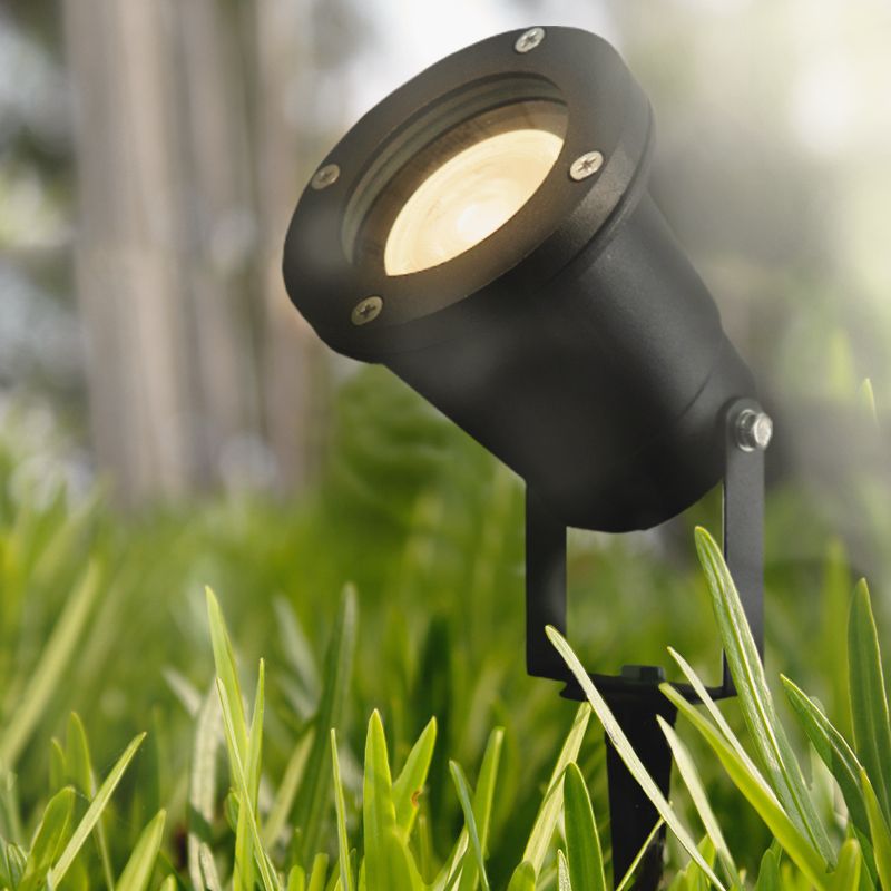 Black garden spike light aluminium, Omid, IP65