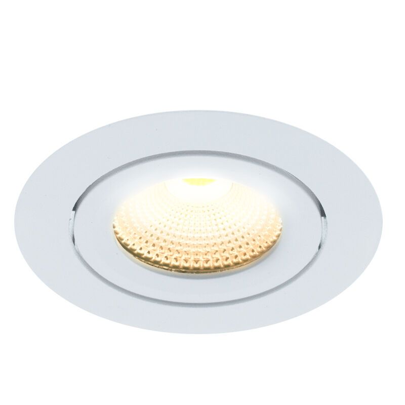 White recessed light aluminium, Wimke, 5W, 2700K LED, IP44 White recessed light aluminium, Wimke, 5W, 2700K LED, IP44