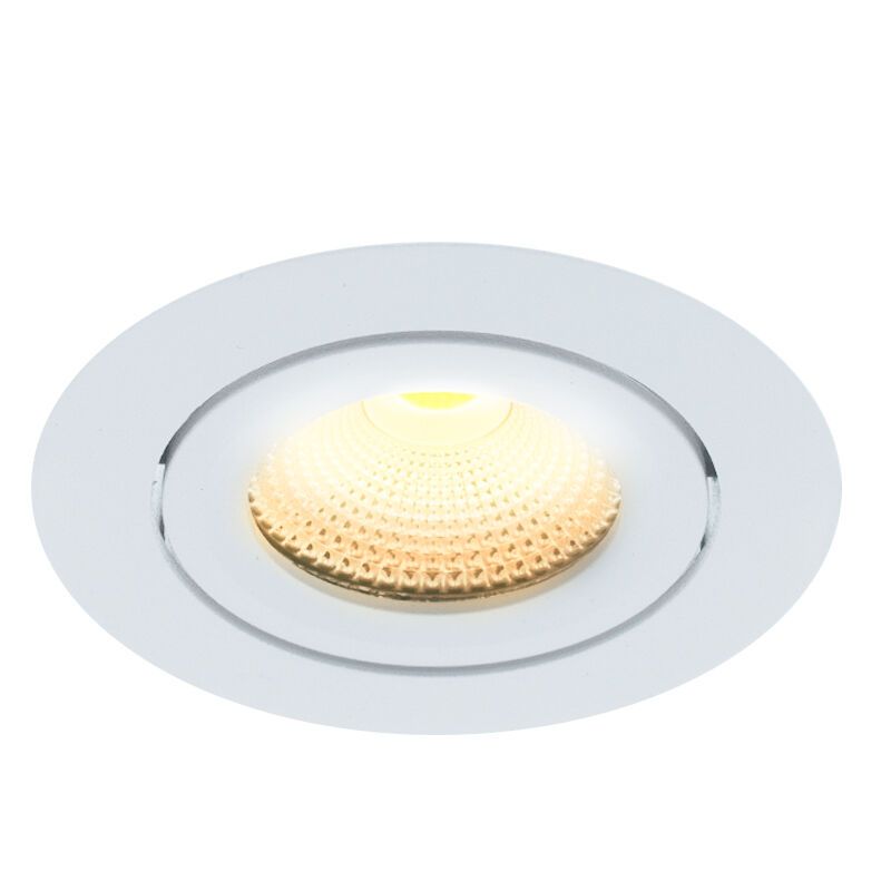 White recessed light aluminium, Wimke, 5W, 3000K LED, IP44