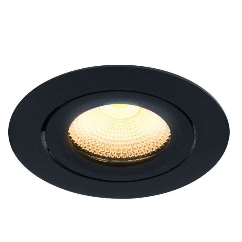 Black recessed light aluminium, Wimke, 5W, 3000K LED, IP44 Black recessed light aluminium, Wimke, 5W, 3000K LED, IP44