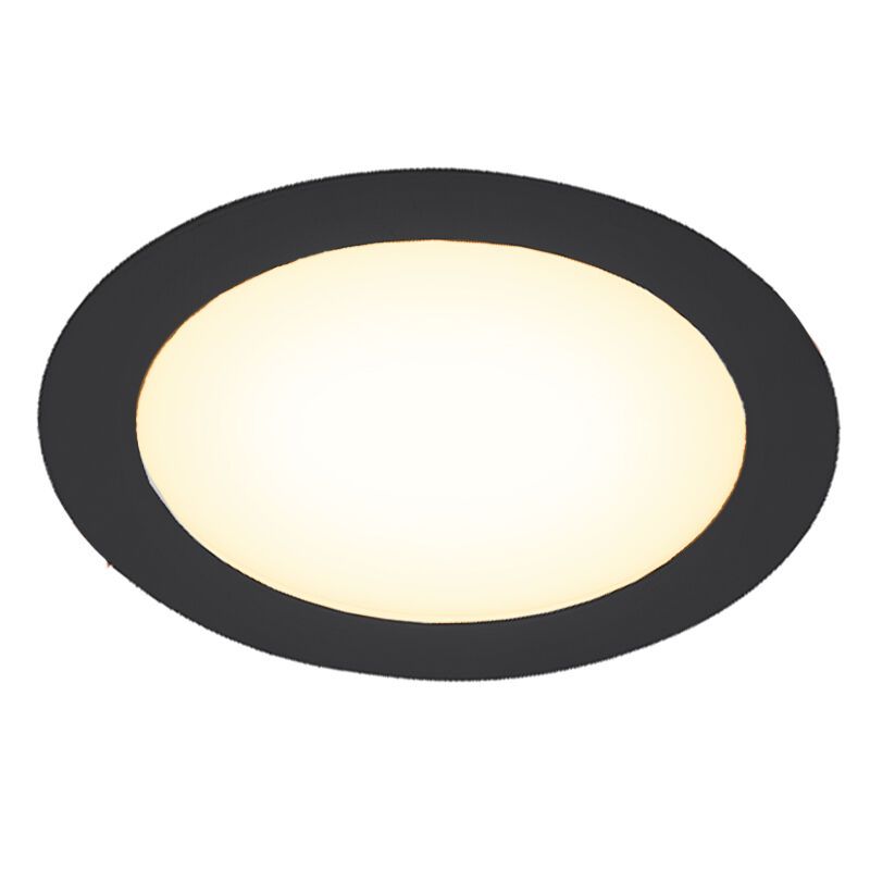 Black downlight aluminium, Umbriel, 6W, 3000K LED, IP44