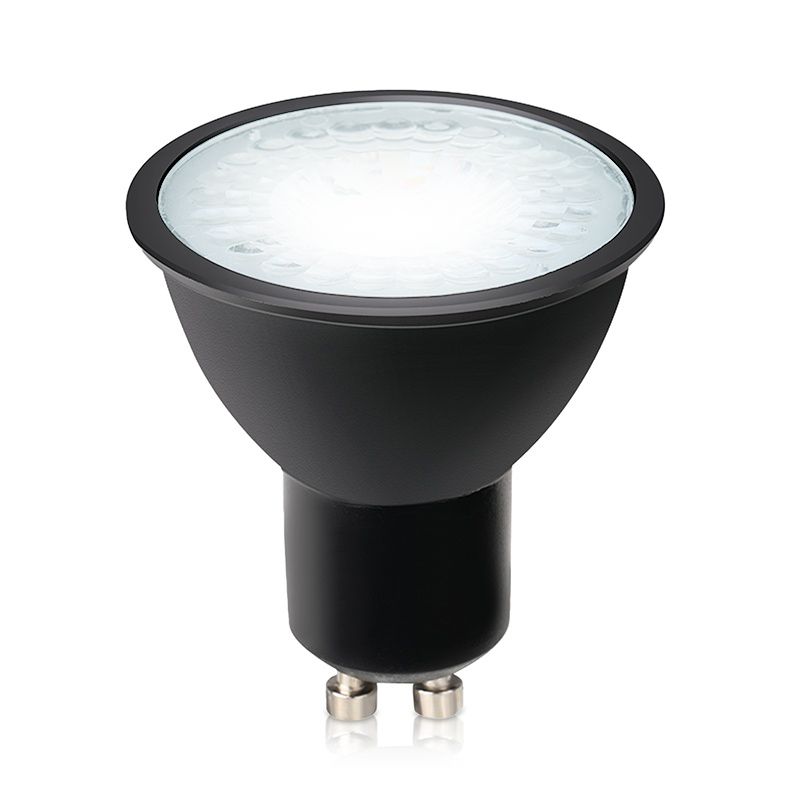 Dimmable GU10 LED bulb Antonie, black, 7W, 4000K