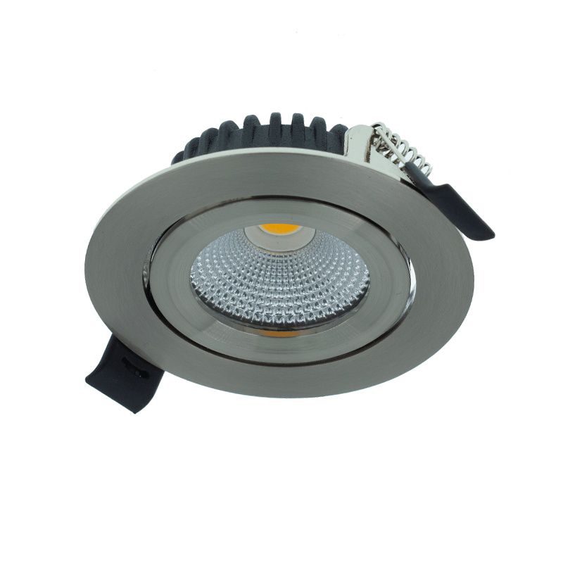 Silver downlight aluminium, Wimke, 5W, 3000K LED, IP44 Silver downlight aluminium, Wimke, 5W, 3000K LED, IP44
