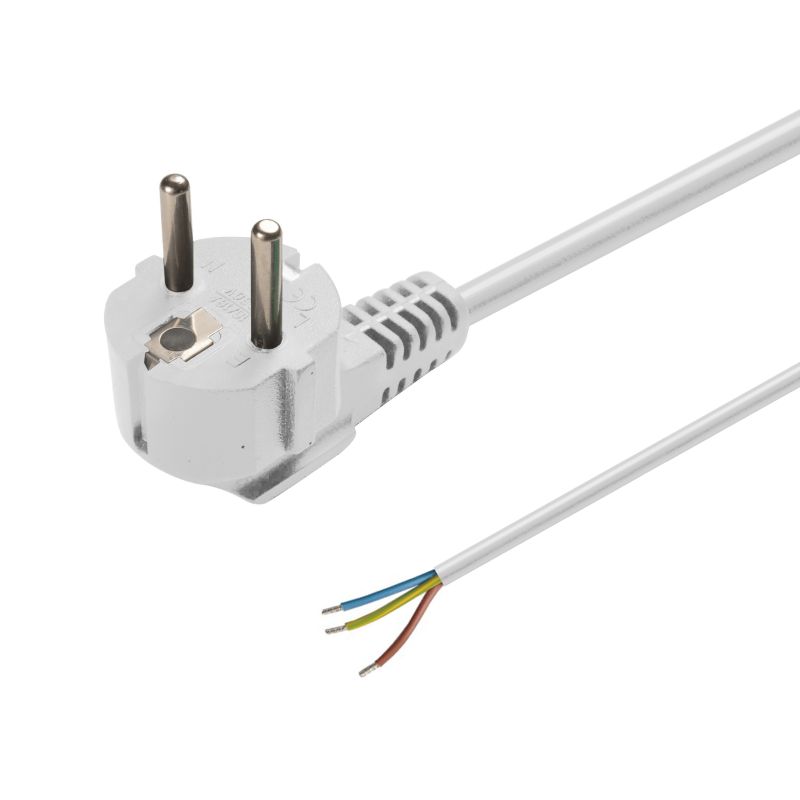 Connection cable, 3 m, 3x 0.75 mm², white