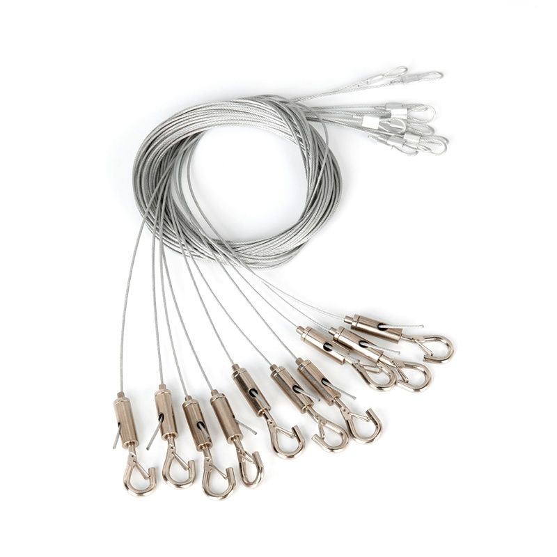 10 suspension cables with hook, 2m, for Saturn light line