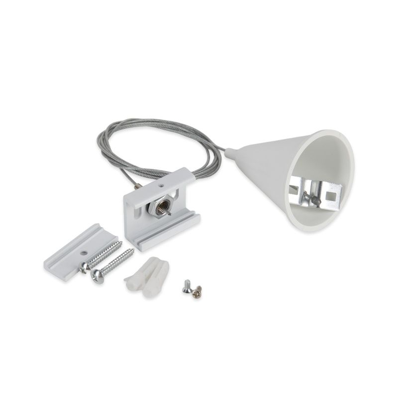 Pendant set for 3-phase track lighting, 3 meters, white, Pro