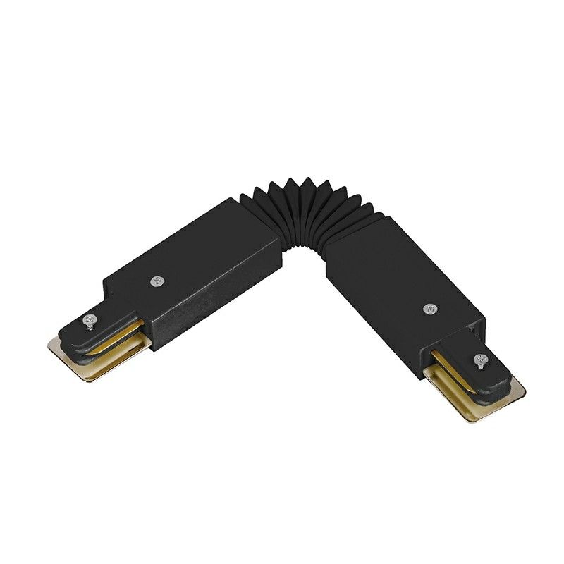 Flexible connector for 1 phase track lighting, black Flexible connector for 1 phase track lighting, black