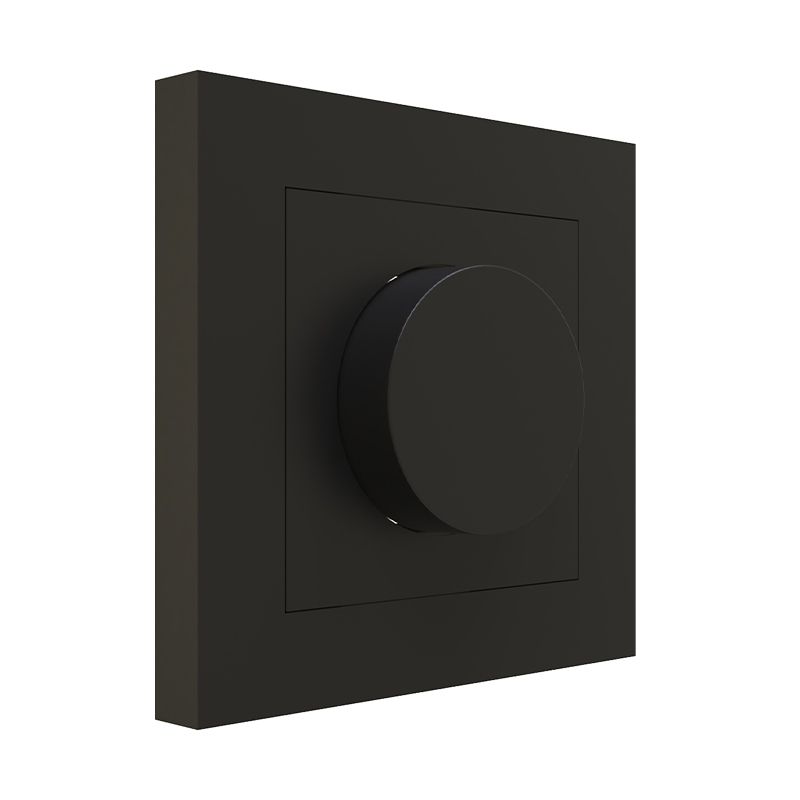 Black cover plate for single dimmer
