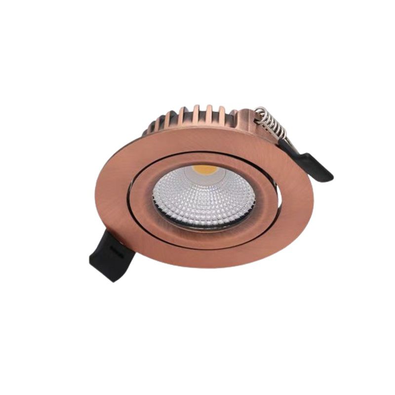 Copper downlight aluminium, Wimke, 5W, 3000K LED, IP44 Copper downlight aluminium, Wimke, 5W, 3000K LED, IP44