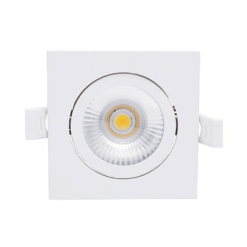 White downlight aluminium, Loura, 6W, white switch LED, IP65