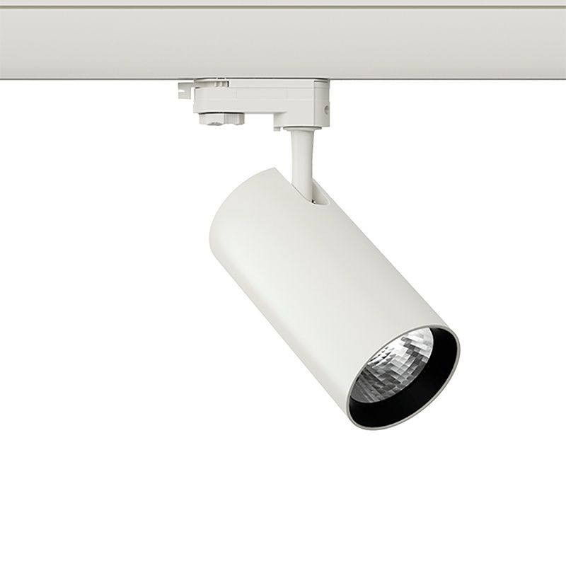 White 3-phase track spotlight Esmiralda, 30W, 3000K, Pro