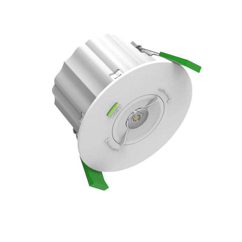 White recessed/surface-mounted emergency lighting, 1.8W, 6000K LED