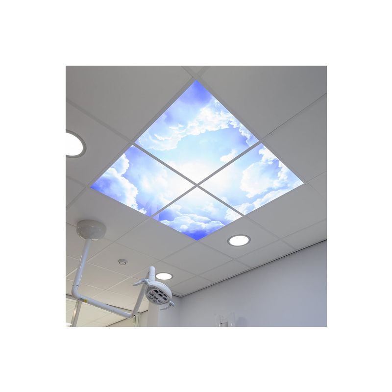 Photo print cloud - set of 3 acrylic plates with print, for 60x60 cm LED panels