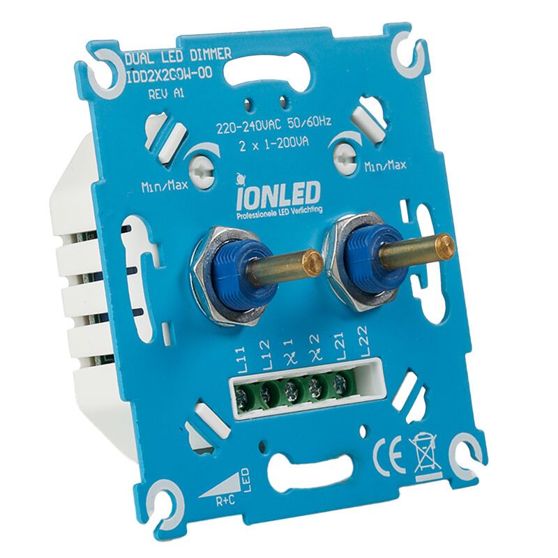 Double LED dimmer - 2x0.3-200W