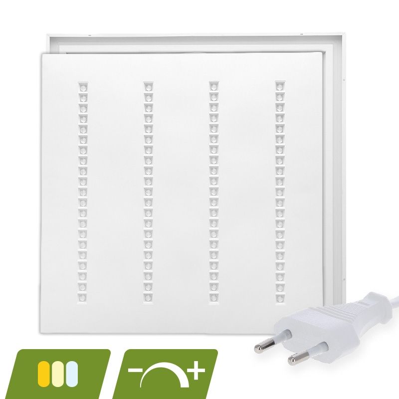Louvre LED panel 60x60 - 30W - white switch - dimable - UGR <16