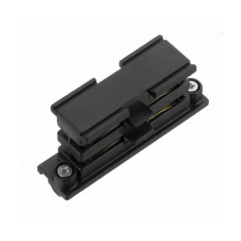 I-shape internal connector for 3-phase track lighting, black, Pro