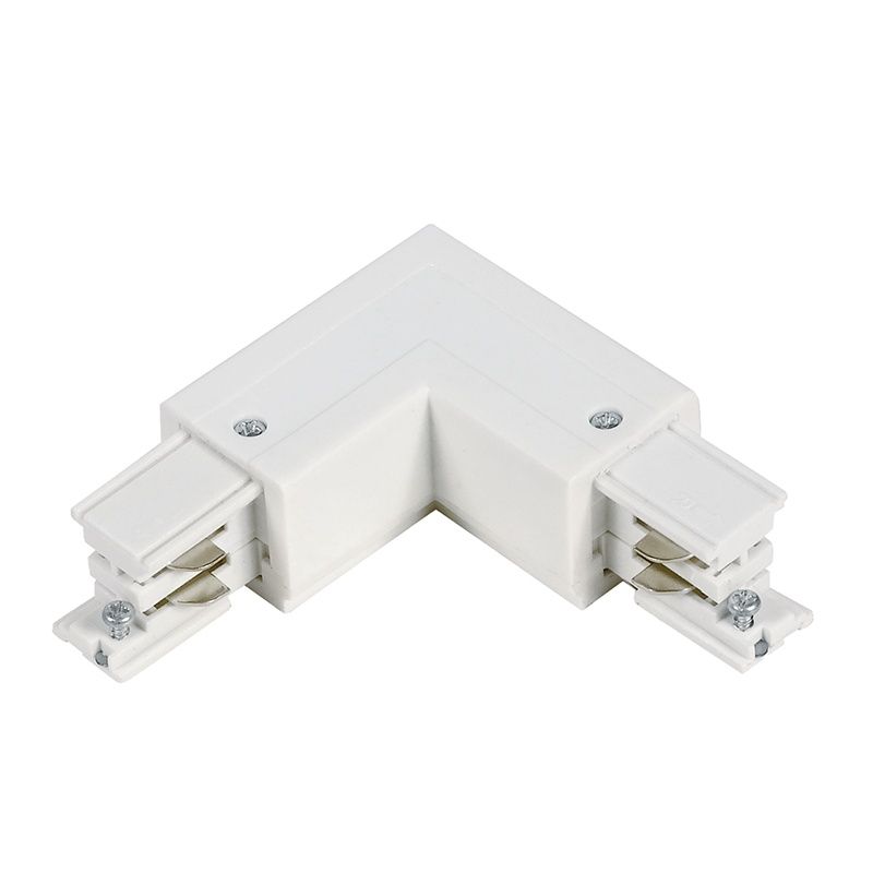 L-shape connector inside for 3-phase track lighting, white, Pro
