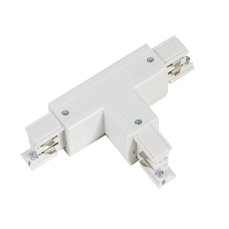 T-shape connector for 3-phase track lighting, left 1, white, Pro T-shape connector for 3-phase track lighting, left 1, white, Pro