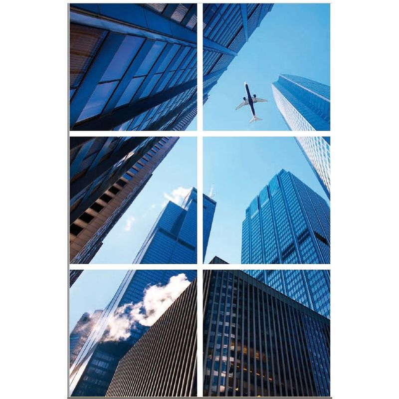 Photo print skyscraper - set of 6 acrylic plates with print, for 60x60 cm LED panels Photo print skyscraper - set of 6 acrylic plates with print, for 60x60 cm LED panels