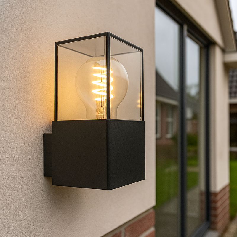 Modern outdoor light black, Sanel, IP44