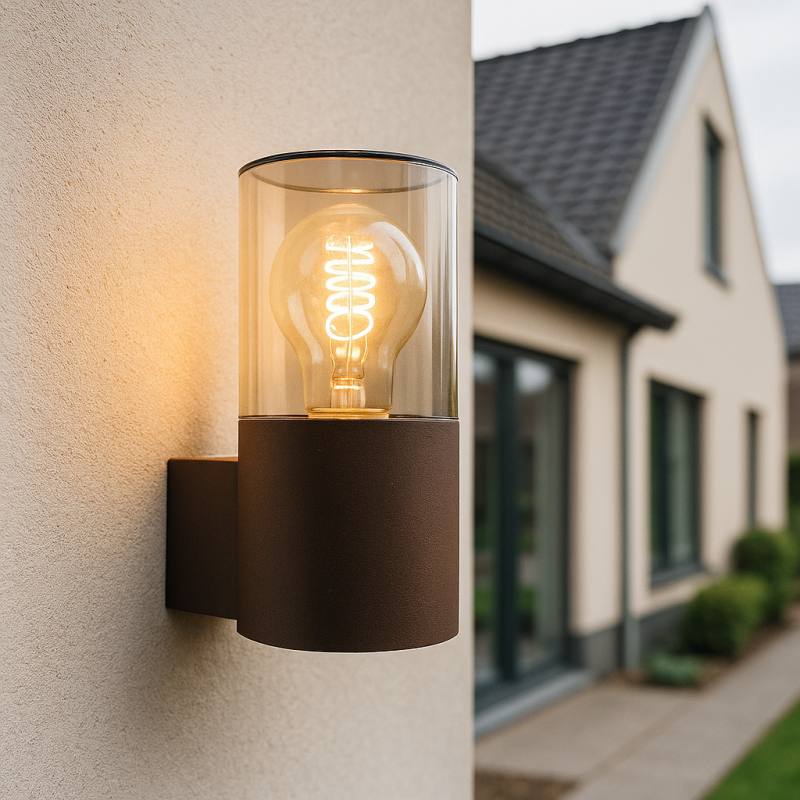 Modern outdoor light rust coloured, Sanel, IP44