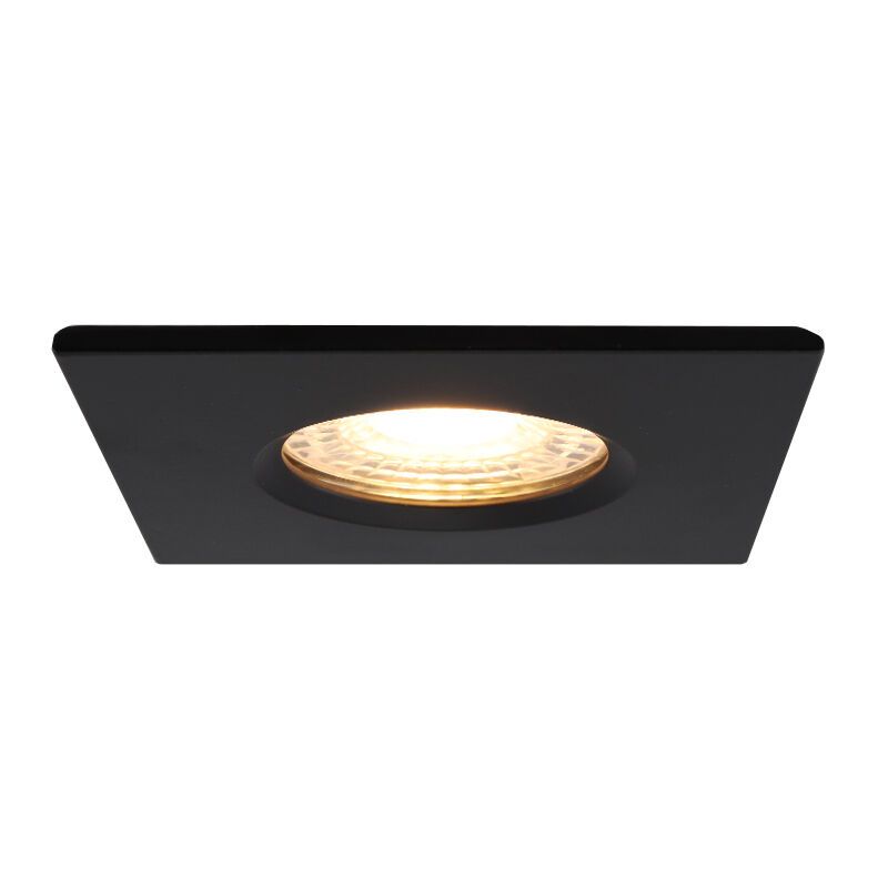 Modern bathroom recessed downlight black, Jule, IP65