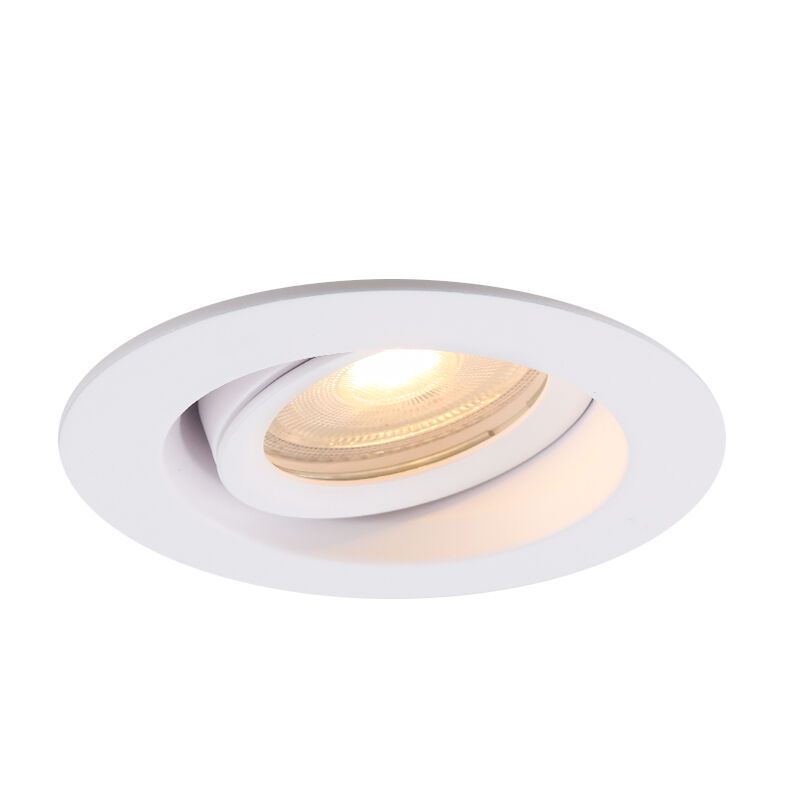 Aluminium bathroom recessed downlight white, Jorin, IP65 Aluminium bathroom recessed downlight white, Jorin, IP65