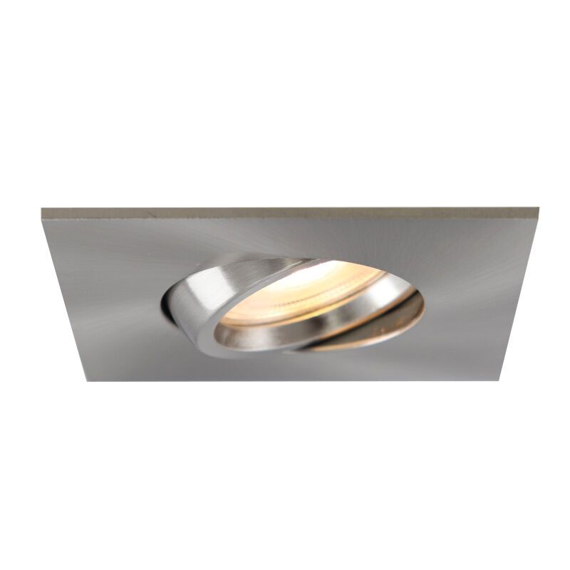 Aluminium bathroom recessed downlight nickel, Jill, IP44