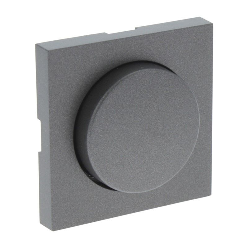 Q-Link S-Line Central plate with Button Dimmer, Black / anthracite
