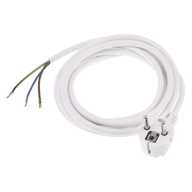 Q-Link connection cable earthed, 2500w 3 x 1.0 mm. 2.5 m white