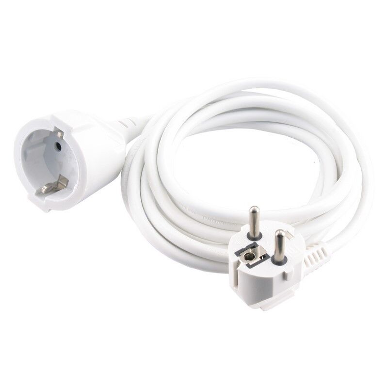 Exin extension cord earthed, 2500w 3 x 1.0 mm. 10 m white Exin extension cord earthed, 2500w 3 x 1.0 mm. 10 m white