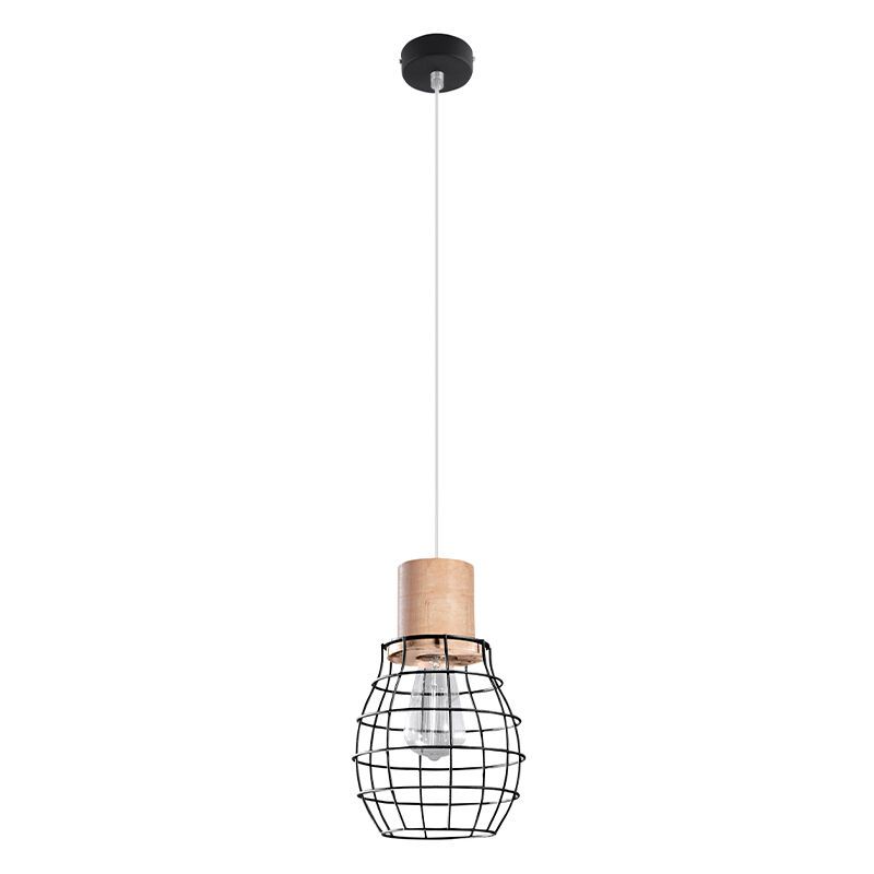 Wood pendant light brown, Gerbrich