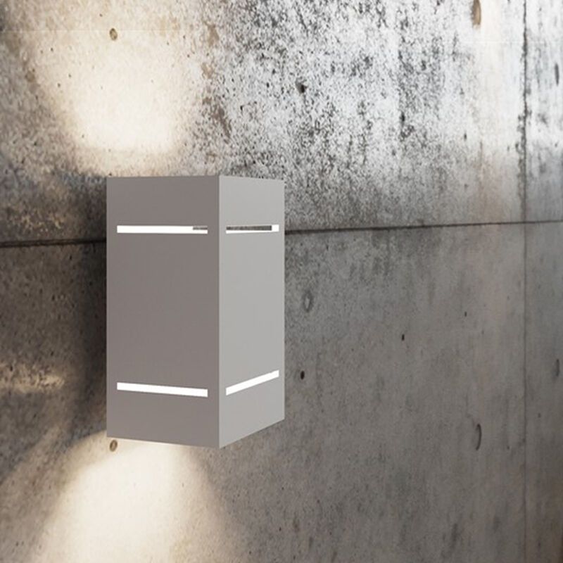 Aluminium up down wall light white, Janien