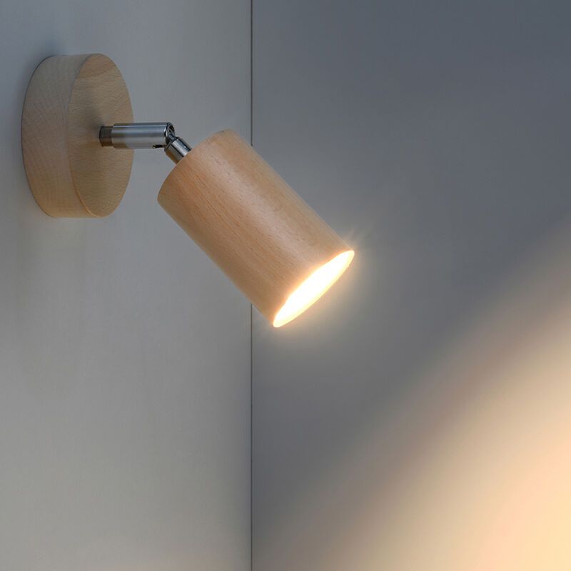 Wood wall spotlight brown, Fredrik