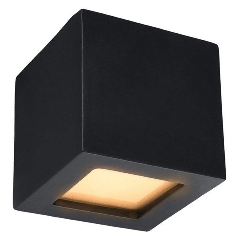 Glass up down wall light black, Caitlin