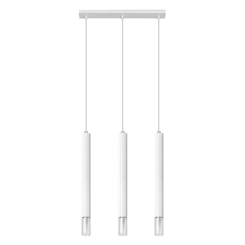 Glass pendant light white, Ishani