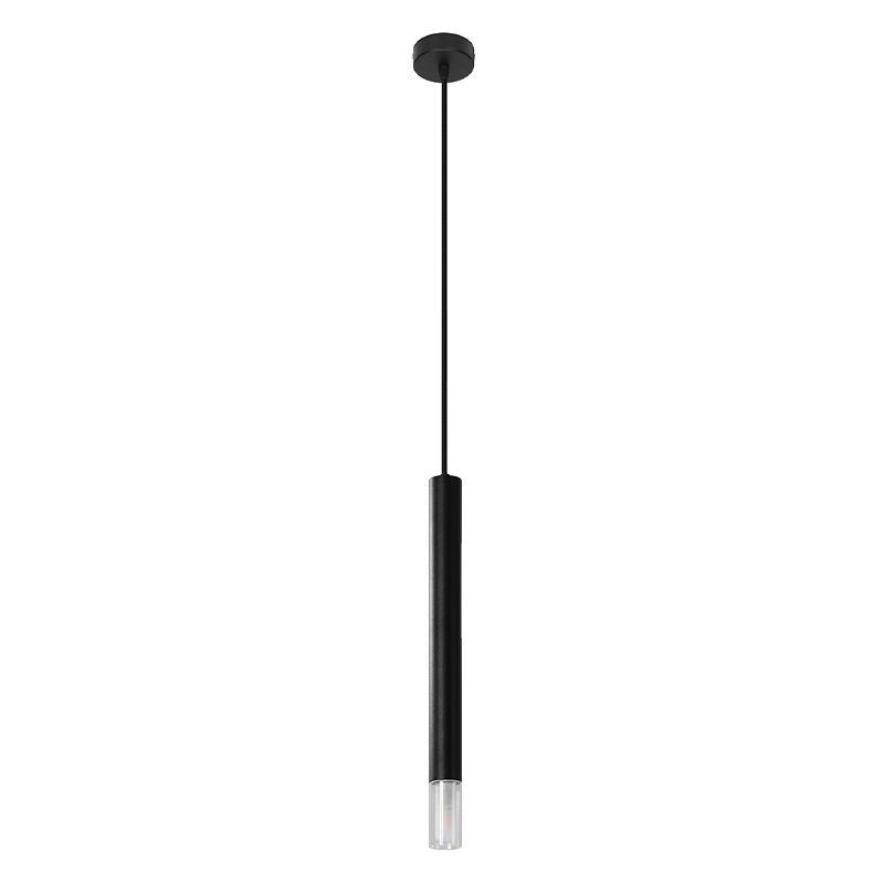 Glass pendant light black, Ishani