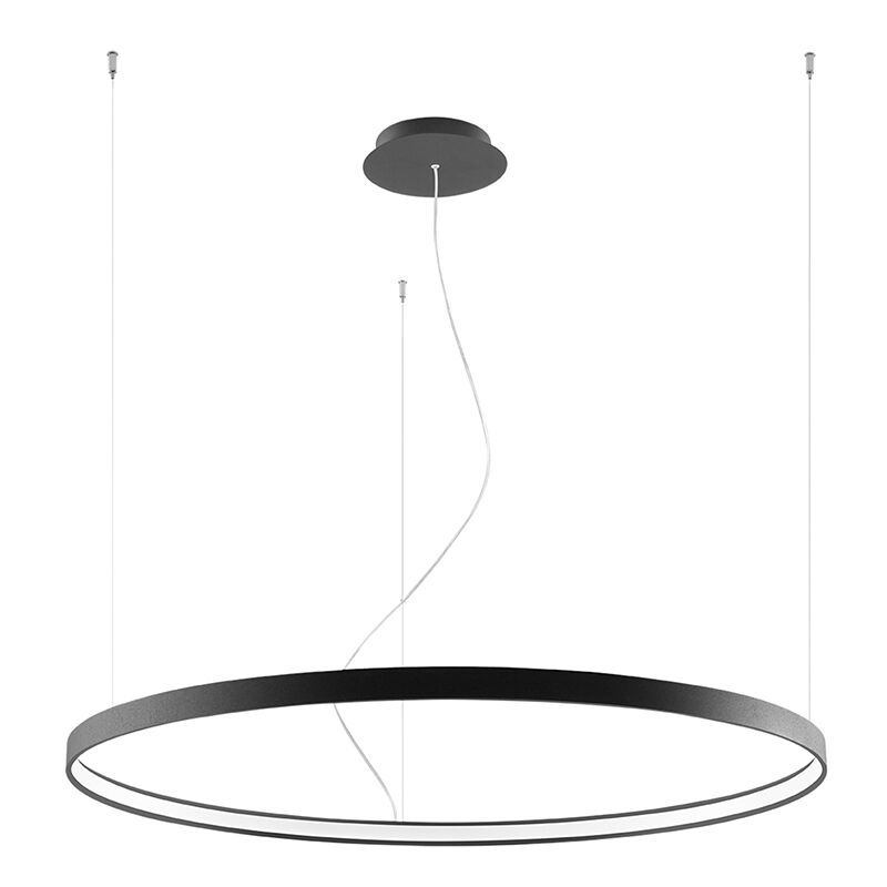 Aluminium pendant light black, Ringo, 70W, 3000K LED