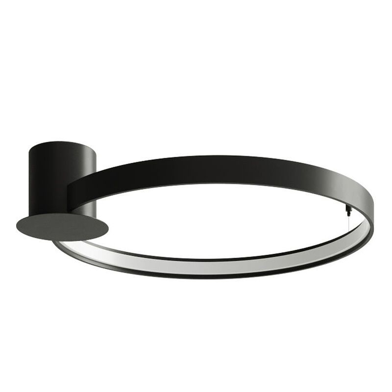 Aluminium flush ceiling light black, Ringo, 30W, 3000K LED Aluminium flush ceiling light black, Ringo, 30W, 3000K LED