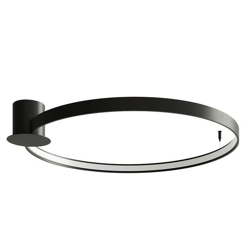 Aluminium flush ceiling light black, Ringo, 50W, 3000K LED Aluminium flush ceiling light black, Ringo, 50W, 3000K LED